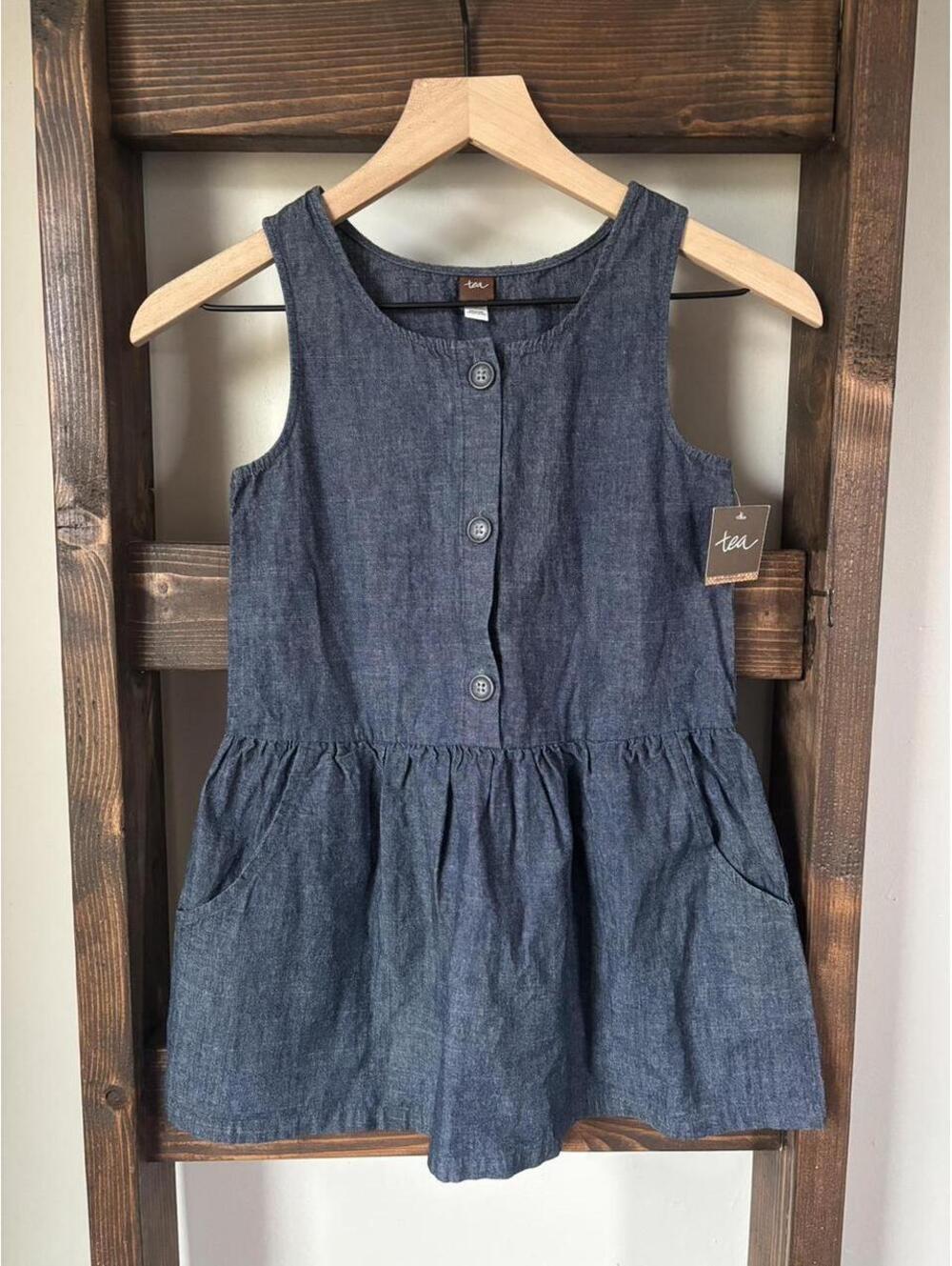 NWT Tea Denim Chambray Dress